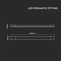 V-Tac 20W slim LED armatur - 60 cm, 230V