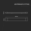 V-Tac 10W slim LED armatur - 30 cm, 230V
