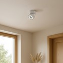 Dimbar LED takspot RA98 - 10W, hvit, justerbar, for påbygging