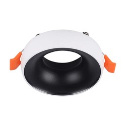 V-Tac GU10 lampe - rund hvit ramme, svart reflektor