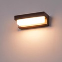 Solcelle sensor CCT vegglampe - 3 lysfarger, svart, firkantet, skumringssensor, IP54