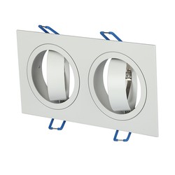 V-Tac 2xGU10 lampe firkantet hvit