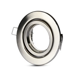 V-Tac GU10 lampe - rund, satin nikkel