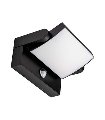 17W Vegglampe med Sensor - LED, 3000K, Sort, IP65 17W Vegglampe med Sensor - LED, 3000K, Sort, IP65