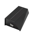 Solcelle sensor vegglampe - Sort, opp/ned, skumringssensor, IP54