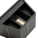 Solcelle sensor vegglampe - Svart, opp/ned, justerbar spredning skumringssensor, IP54