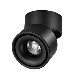 Tilbud Dimbar LED takspot RA98 - 10W, svart, justerbar, for påbygging