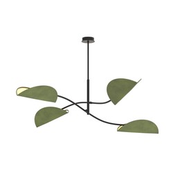 Taklamper Lotus 4 Sort/Grønn taklampe - E14, 230V, uten lyspære