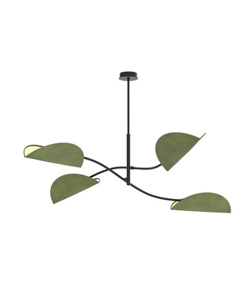 Lotus 4 Sort/Grønn taklampe - E14, 230V, uten lyspære Lotus 4 Sort/Grønn taklampe - E14, 230V, uten lyspære