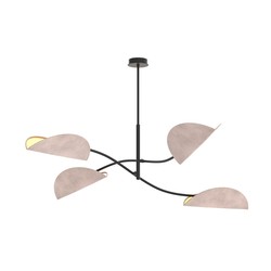 Taklamper Lotus 4 Sort/Grå taklampe - E14, 230V, uten lyskilde