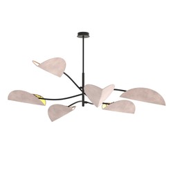 Taklamper Lotus 6 Sort/Grå taklampe - E14, 230V, uten lyskilde