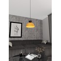Lunaro 1S Sort/Oransje pendellampe - Ø30 cm, GX53, 230V, uten lyskilde