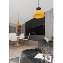Lunaro 1S Sort/Oransje pendellampe - Ø30 cm, GX53, 230V, uten lyskilde