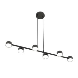 LED pendel Megara 6 Sort pendellampe - GX53, 230V, uten lyskilde