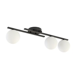 Taklamper Kairo 3 Sort/Opal taklampe - Ø14 cm, E14, 230V, uten lyskilde