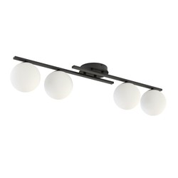 Taklamper Kairo 4 Sort/Opal taklampe - Ø14 cm, E14, 230V, uten lyskilde