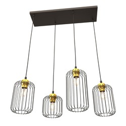 LED pendel Vander 4 Sort/Gull pendellampe - Ø16 cm, E27, 230V, uten lyskilde