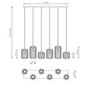 Vander 6 Sort/Gull pendellampe - Ø16 cm, E27, 230V, uten lyskilde