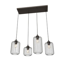 LED pendel Vander 4 Sort pendellampe - Ø16 cm, E27, 230V, uten lyskilde