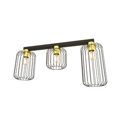 Taklamper Barn 3 Sort/Gull taklampe - Ø16 cm, E27, 230V, uten lyskilde