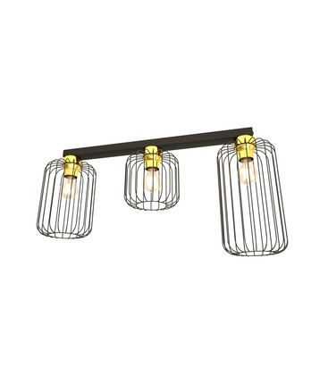 Barn 3 Sort/Gull taklampe - Ø16 cm, E27, 230V, uten lyskilde Barn 3 Sort/Gull taklampe - Ø16 cm, E27, 230V, uten lyskilde