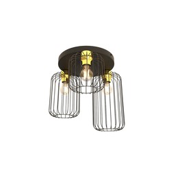 Taklamper Barn 3PREM Sort/Gull taklampe - Ø16 cm, E27, 230V, uten lyskilde