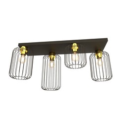 Taklamper Barn 4 Sort/Gull taklampe - Ø16 cm, E27, 230V, uten lyskilde