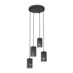 LED pendel Tank 4PREM Sort pendelampe - Ø10 cm, E27, 230V, uten lyskilde