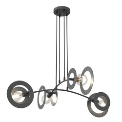 LED pendel Euforia 4 Svart pendelampe - Ø20 cm, E27, 230V, uten lyskilde