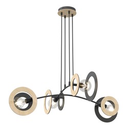 LED pendel Skiva 4 Sort pendellampe - Ø20 cm, E27, 230V, uten lyskilde