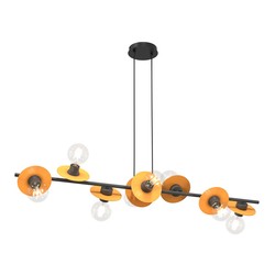 LED pendel Token 8 Sort/Oransje pendellampe - E27, 230V, uten lyskilde