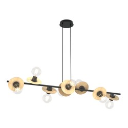 LED pendel Token 8 Svart/Trependel - E27, 230V, uten lyskilde