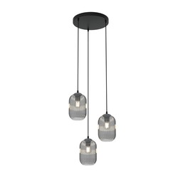 LED pendel Verdi 3PREM Sort/Grafitt pendellampe - Ø15 cm, E27, 230V, uten lyskilde