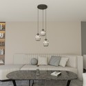 Verdi 3PREM Sort/Grafitt pendellampe - Ø15 cm, E27, 230V, uten lyskilde