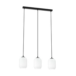 LED pendel Verdi 3 Sort/Opal pendellampe - Ø15 cm, E27, 230V, uten lyskilde