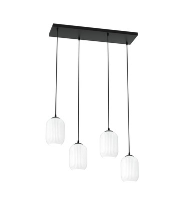 Verdi 4 Sort/Opal pendellampe - Ø15 cm, E27, 230V, uten lyskilde Verdi 4 Sort/Opal pendellampe - Ø15 cm, E27, 230V, uten lyskilde
