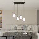 Verdi 4 Sort/Opal pendellampe - Ø15 cm, E27, 230V, uten lyskilde