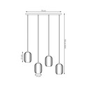 Verdi 4 Sort/Opal pendellampe - Ø15 cm, E27, 230V, uten lyskilde