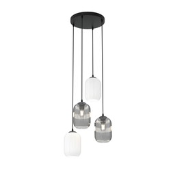 LED pendel Verdi 4 Sort Prem Mix pendellampe - Ø15 cm, E27, 230V, uten lyskilde