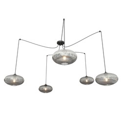 LED pendel Origo 5 Sort/Grafitt pendellampe - Ø30 cm, E27, 230V, uten lyskilde