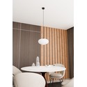 Coco 1 Sort/Opal pendellampe - Ø30 cm, E27, 230V, uten lyskilde