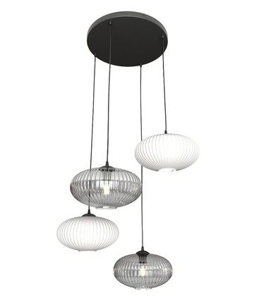 Coco 4 Sort Prem Mix pendellampe - Ø30 cm, E27, 230V, uten lyskilde Coco 4 Sort Prem Mix pendellampe - Ø30 cm, E27, 230V, uten lyskilde