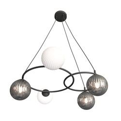 LED pendel Libra 5 Sort Mix pendellampe - Ø15 cm, E14, 230V, uten lyskilde