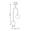 Atria 2 Sort/Opal pendellampe - Ø15 cm, E14, 230V, uten lyskilde