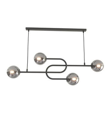 Atria 4 Sort/Grafitt pendellampe - Ø15 cm, E14, 230V, uten lyskilde Atria 4 Sort/Grafitt pendellampe - Ø15 cm, E14, 230V, uten lyskilde