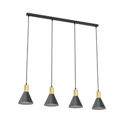 LED pendel Rosa 4 Svart pendellampe - Ø16 cm, E27, 230V, uten lyskilde
