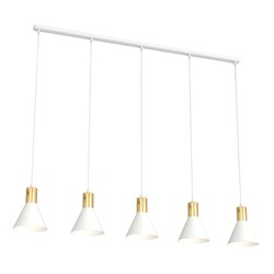 LED pendel Rosa 5 Hvit pendellampe - Ø16 cm, E27, 230V, uten lyskilde