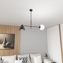 Hermes 2 Sort lysekrone - Ø15 cm, E14, 230V, uten lyskilde