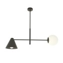Hermes 2 Sort lysekrone - Ø15 cm, E14, 230V, uten lyskilde