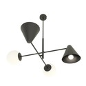 Hermes 4 Sort lysekrone - Ø15 cm, E14, 230V, uten lyskilde